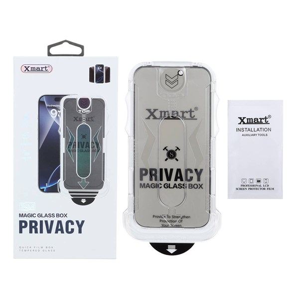 محافظ صفحه نمایش شیشه ای اورجینال XMART Privacy - Magic Glass Box مدل Apple iPhone 17 (پک دار)