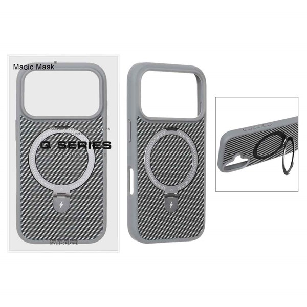 قاب اورجینال Magsafe لوپ استندشو Apple iPhone 17 Pro - خاکستری (پک دار) - MPS