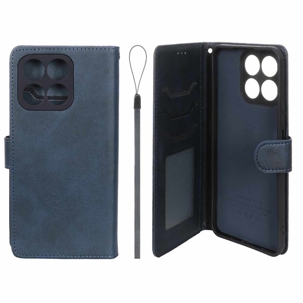 کیف موبایل مگنتی درجه یک داخل خز MNC Plus مدل Honor X8a - سرمه ای