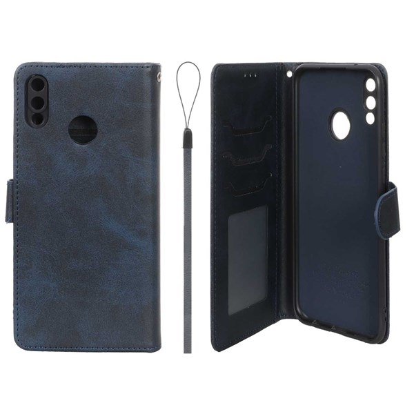 کیف موبایل مگنتی درجه یک داخل خز MNC Plus مدل Huawei Y9 2019 - سرمه ای