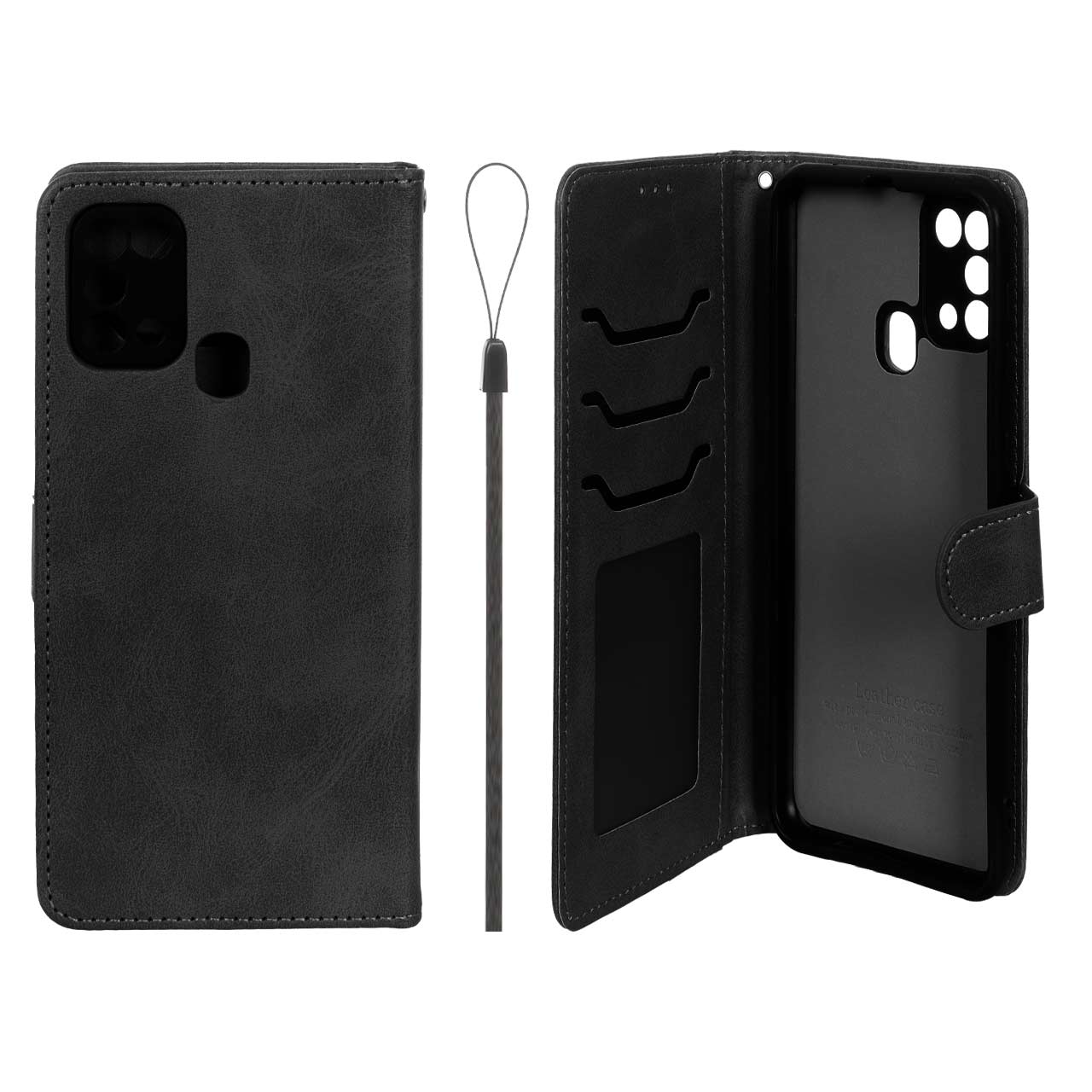 کیف موبایل مگنتی درجه یک داخل خز MNC Plus مدل Samsung Galaxy M31 - مشکی