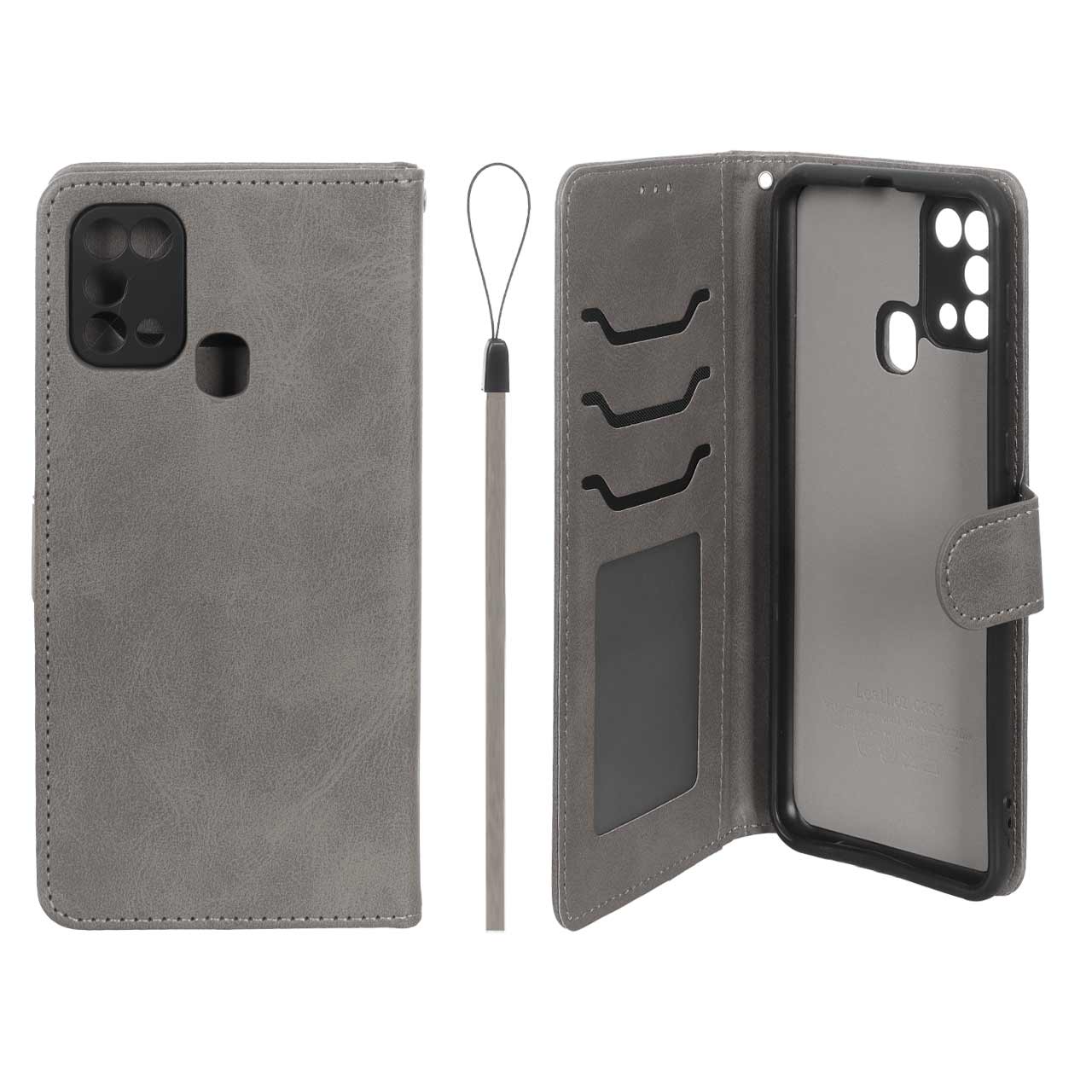 کیف موبایل مگنتی درجه یک داخل خز MNC Plus مدل Samsung Galaxy M31 - خاکستری