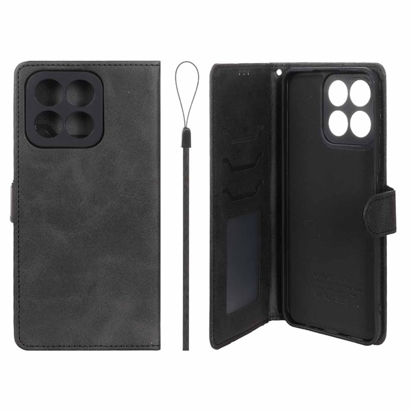 کیف موبایل مگنتی درجه یک داخل خز MNC Plus مدل Honor X7c - مشکی