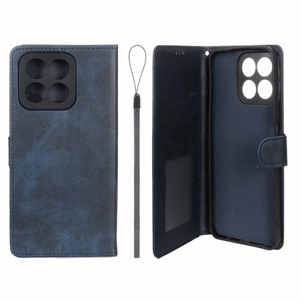 کیف موبایل مگنتی درجه یک داخل خز MNC Plus مدل Honor X7c - سرمه ای