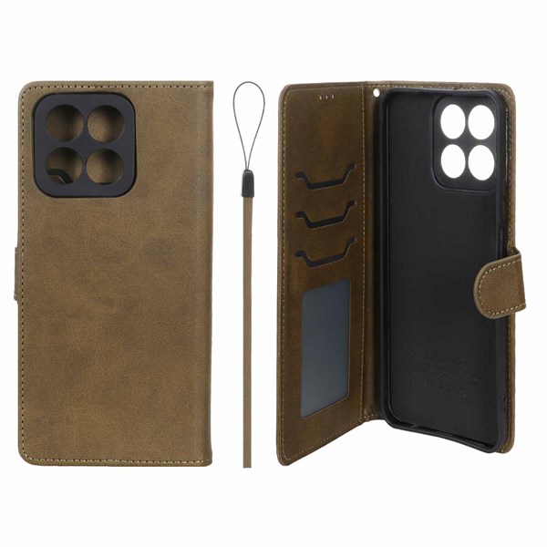 کیف موبایل مگنتی درجه یک داخل خز MNC Plus مدل Honor X7c - سبز زیتونی