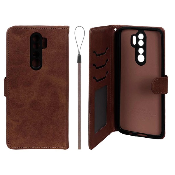 کیف موبایل مگنتی درجه یک داخل خز MNC Plus مدل Xiaomi Redmi Note 8 Pro - قهوه ای