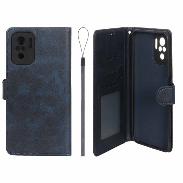 کیف موبایل مگنتی درجه یک داخل خز MNC Plus مدل Xiaomi Redmi Note 10 4G / Redmi Note 10S / Poco M5S - سرمه ای