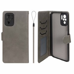 کیف موبایل مگنتی درجه یک داخل خز MNC Plus مدل Xiaomi Redmi Note 10 4G / Redmi Note 10S / Poco M5S - خاکستری