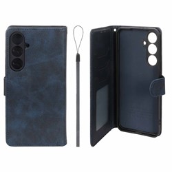 کیف موبایل مگنتی درجه یک داخل خز MNC Plus مدل Samsung Galaxy S24 FE - سرمه ای