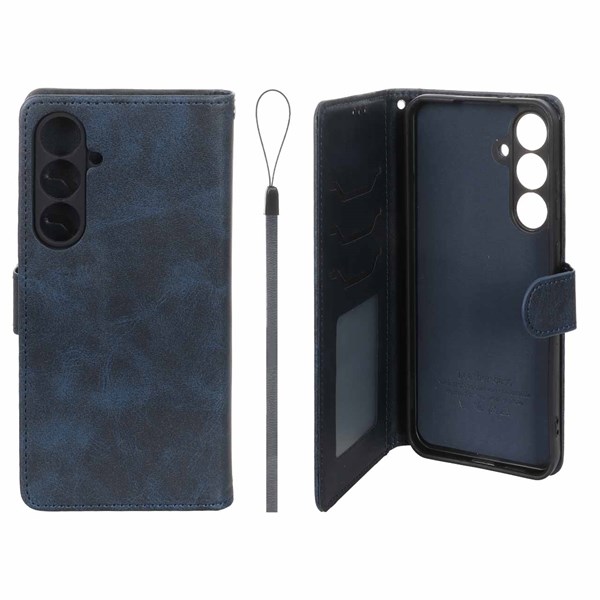 کیف موبایل مگنتی درجه یک داخل خز MNC Plus مدل Samsung Galaxy S24 FE - سرمه ای