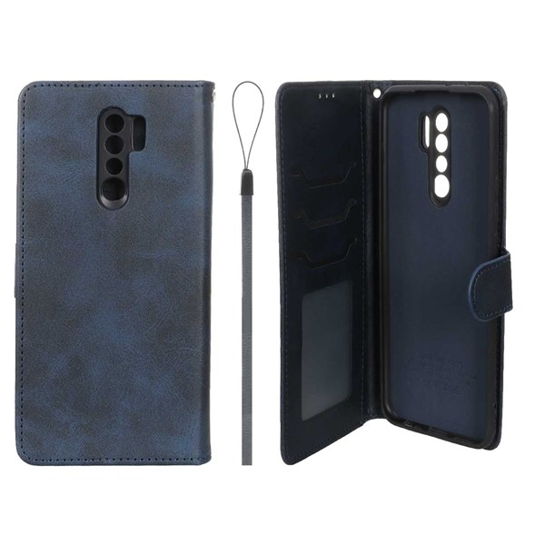 کیف موبایل مگنتی درجه یک داخل خز MNC Plus مدل Xiaomi Redmi 9 / Redmi 9 Prime / Poco M2 - سرمه ای