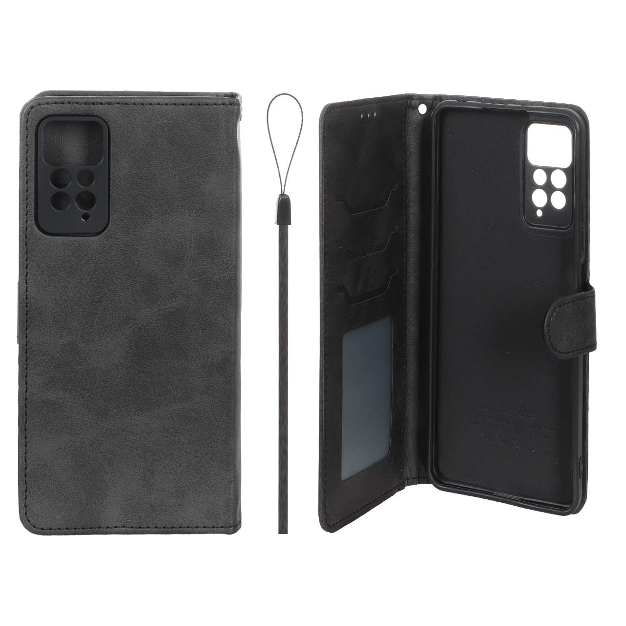 کیف موبایل مگنتی درجه یک داخل خز MNC Plus مدل Xiaomi Redmi Note 12 Pro 4G / Redmi Note 11 Pro - مشکی
