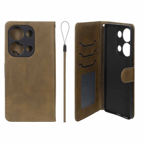 کیف موبایل مگنتی درجه یک داخل خز MNC Plus مدل Xiaomi Redmi Note 14S / Note 13 Pro 4G / Poco M6 Pro 4G - سبز زیتونی