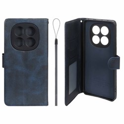 کیف موبایل مگنتی درجه یک داخل خز MNC Plus مدل Xiaomi Redmi Note 14 Pro 5G / Redmi Note 14 Pro Plus 5G / Poco X7 5G - سرمه ای