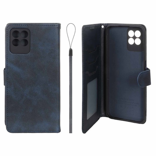 کیف موبایل مگنتی درجه یک داخل خز MNC Plus مدل Realme Narzo 50 - سرمه ای