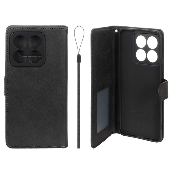 کیف موبایل مگنتی درجه یک داخل خز MNC Plus مدل Xiaomi Mi 14T - مشکی