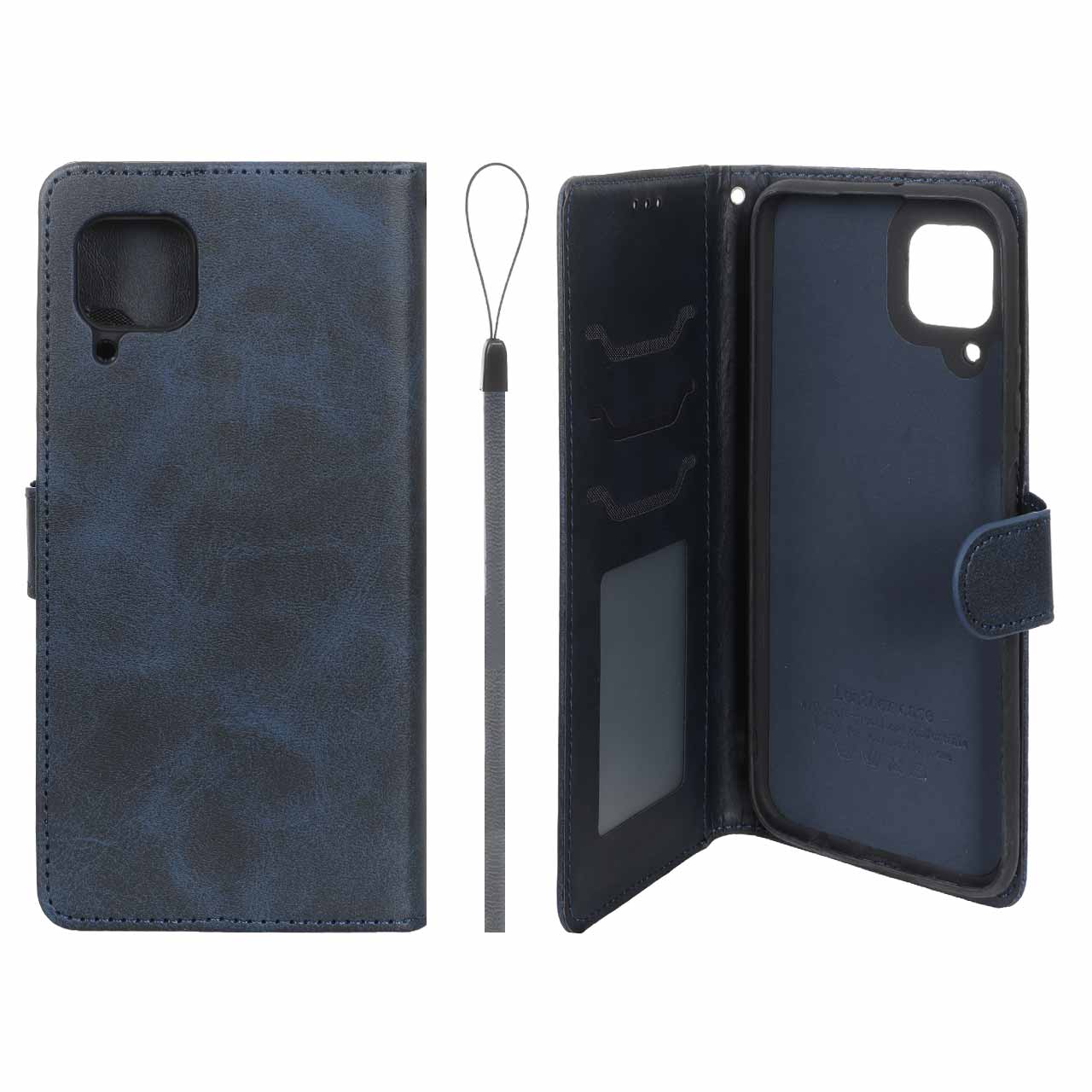 کیف موبایل مگنتی درجه یک داخل خز MNC Plus مدل Huawei Nova 7i / Nova 6 SE - سرمه ای