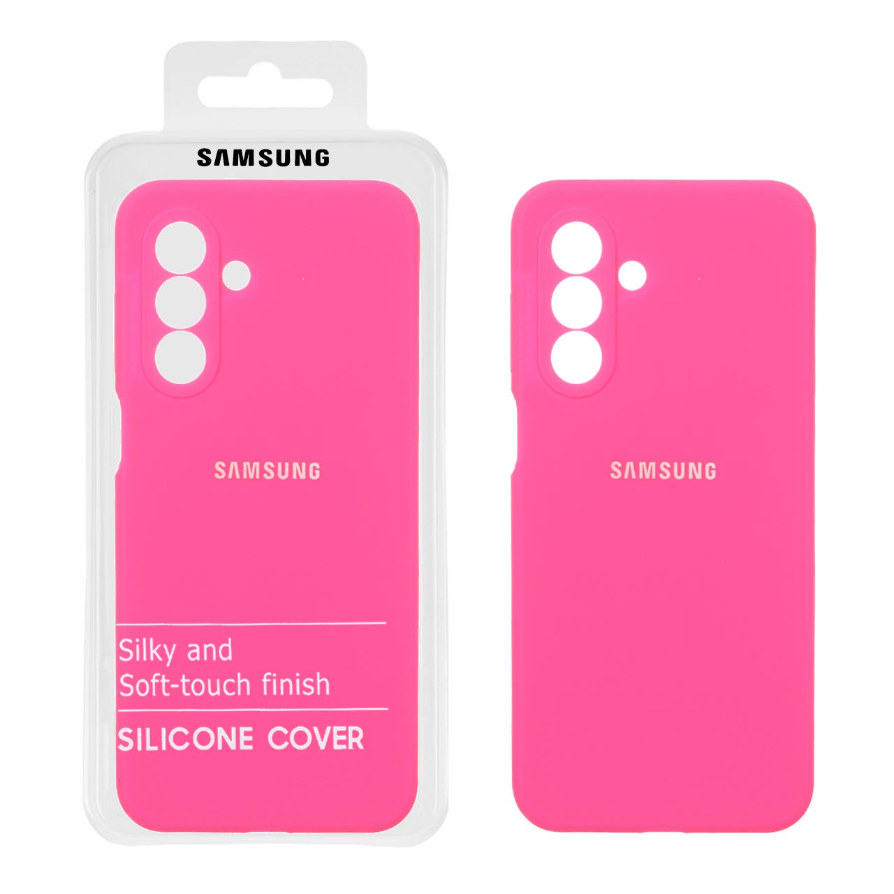 قاب سیلیکونی پاک کنی اورجینال درجه یک Samsung Galaxy A17 / A26 - صورتی فانتزی (پک دار)