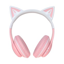 هدفون بی سیم XO مدل Cat Ear BE38 - صورتی