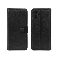 کیف موبایل چرمی مگنتی محافظ لنزدار Samsung Galaxy A06 - مشکی