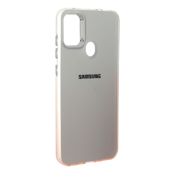 قاب SO COOL لنز متال لوگودار دور رنگی Samsung Galaxy A11 / M11 - شفاف نارنجی
