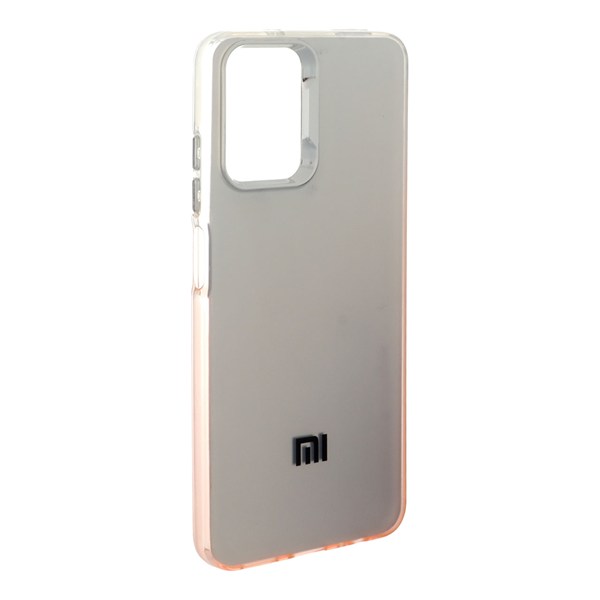 قاب SO COOL لنز متال لوگودار دور رنگی Xiaomi Redmi Note 10 4G / Redmi Note 10S / Poco M5S - شفاف نارنجی