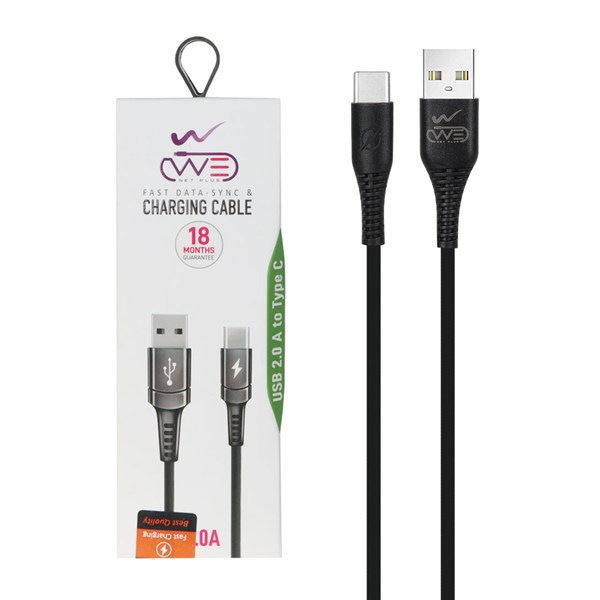 کابل شارژ فست We-net Plus Type-C مدل ETW003 - مشکی