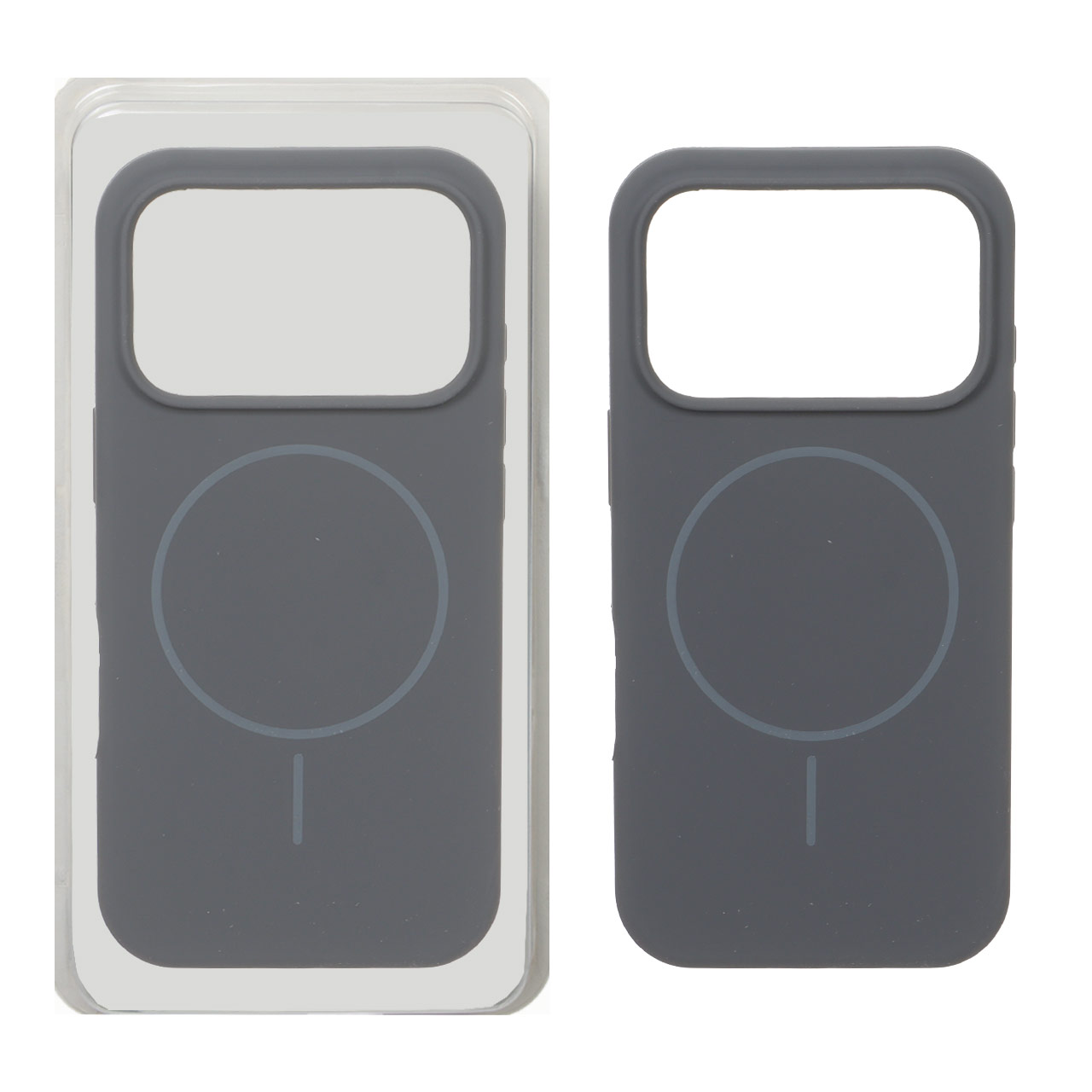 قاب سیلیکونی پاک کنی Magsafe مدل Apple iPhone 17 Pro - خاکستری (پک دار)