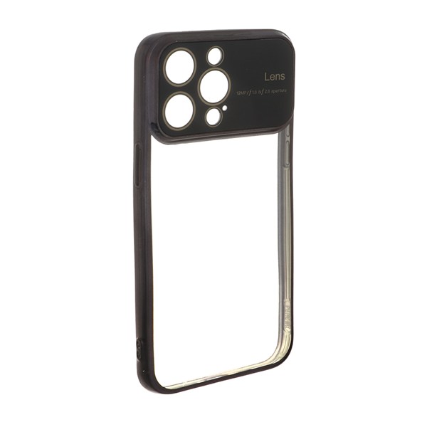 قاب دور رنگی محافظ لنز شیشه ای Apple iPhone 15 Pro Max - مشکی