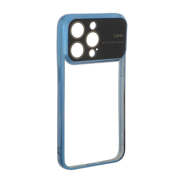 قاب دور رنگی محافظ لنز شیشه ای Apple iPhone 15 Pro Max - آبی