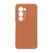 قاب Texture طرح چرم محافظ لنزدار Xiaomi Redmi 15 4G - قهوه ای