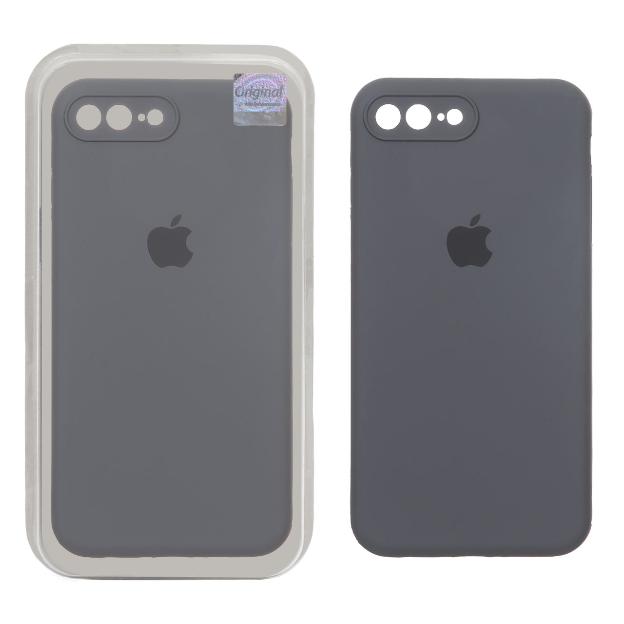 قاب سیلیکونی پاک کنی اورجینال Master Quality مدل Apple iPhone 7 Plus / iPhone 8 Plus - خاکستری (پک دار)