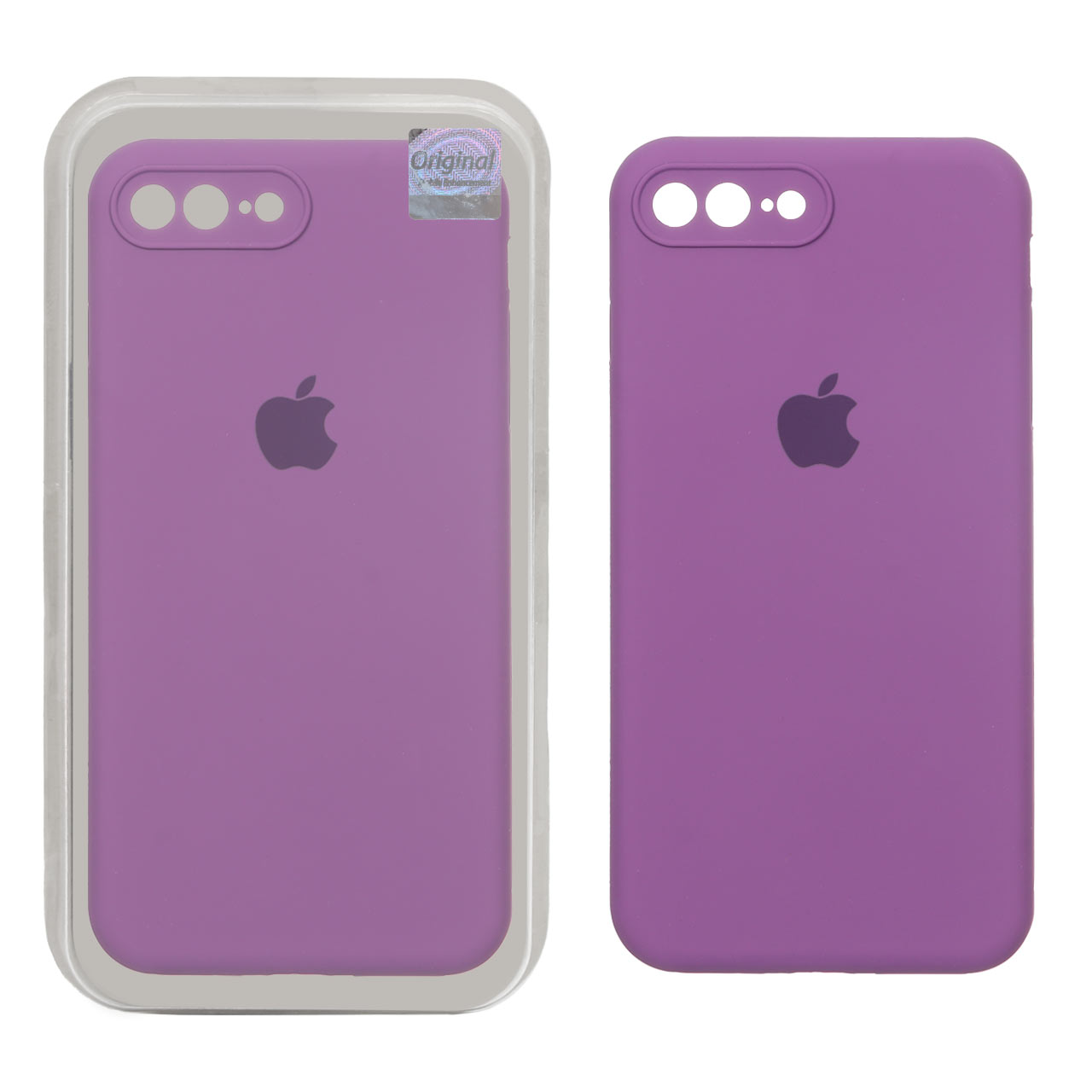 قاب سیلیکونی پاک کنی اورجینال Master Quality مدل Apple iPhone 7 Plus / iPhone 8 Plus - ارغوانی (پک دار)