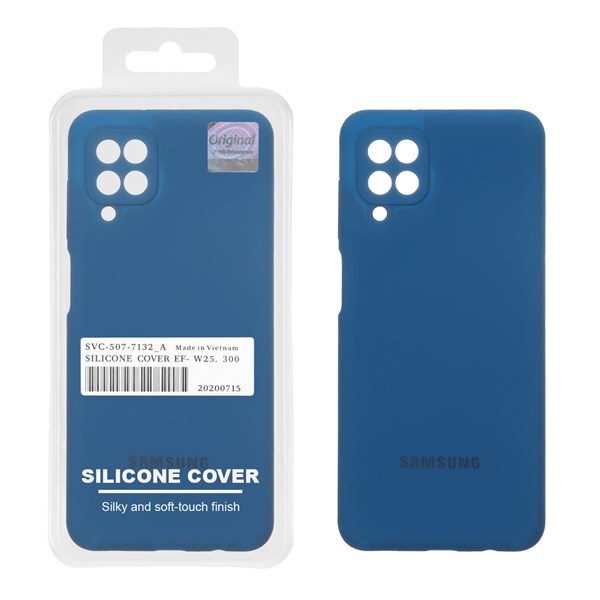 قاب سیلیکونی پاک کنی اورجینال Master Quality مدل Samsung Galaxy A12 / M12 / F12 - آبی کاربنی (پک دار)