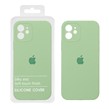 قاب سیلیکونی پاک کنی محافظ لنزدار اورجینال Apple iPhone 12 - سبز مغز پسته ای (پک اصلی)