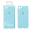 قاب سیلیکونی پاک کنی محافظ لنزدار اورجینال Apple iPhone 7 / iPhone 8 / iPhone SE (2020) - فیروزه ای (پک اصلی)