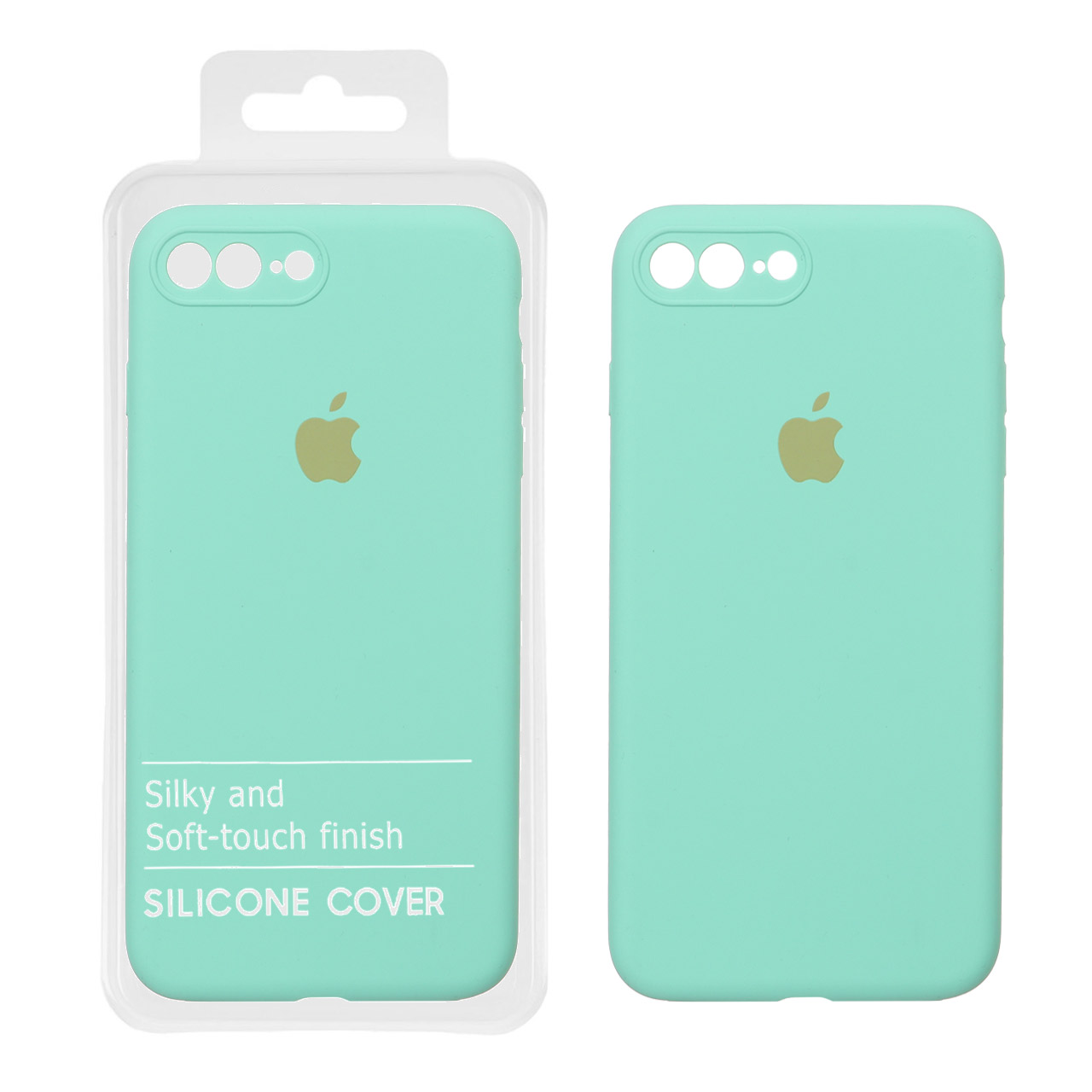 قاب سیلیکونی پاک کنی محافظ لنزدار اورجینال Apple iPhone 7 Plus / iPhone 8 Plus - سبز روشن (پک اصلی)