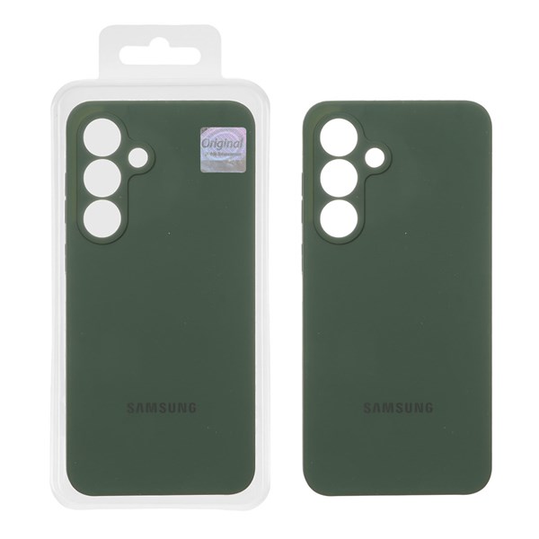 قاب سیلیکونی پاک کنی اورجینال Master Quality مدل Samsung Galaxy S25 FE - سبز تیره (پک دار)