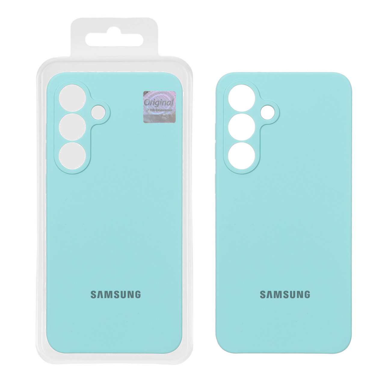 قاب سیلیکونی پاک کنی اورجینال Master Quality مدل Samsung Galaxy S25 FE - سبزآبی (پک دار)