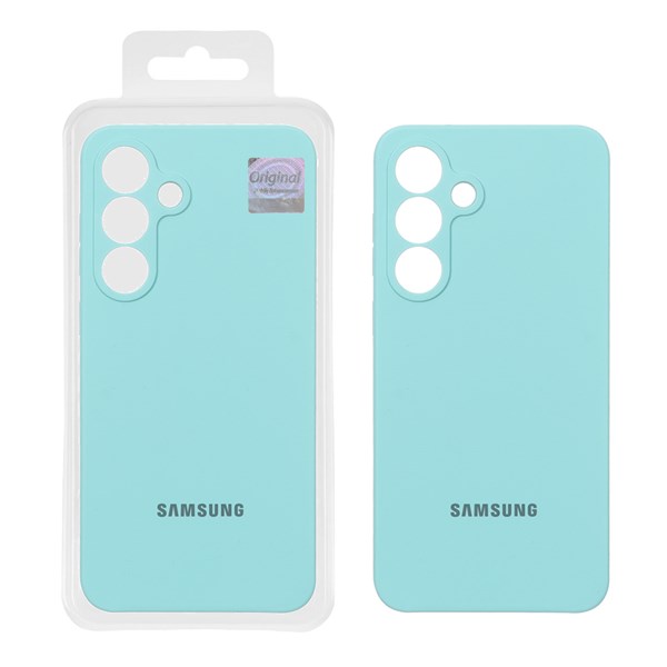 قاب سیلیکونی پاک کنی اورجینال Master Quality مدل Samsung Galaxy S25 FE - سبزآبی (پک دار)
