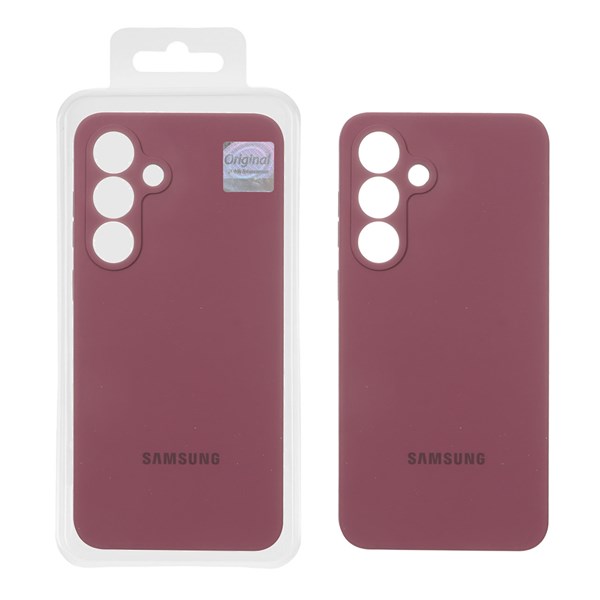 قاب سیلیکونی پاک کنی اورجینال Master Quality مدل Samsung Galaxy S25 FE - زرشکی (پک دار)