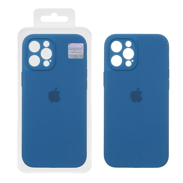 قاب سیلیکونی پاک کنی اورجینال Master Quality مدل Apple iPhone 12 Pro Max - آبی کاربنی (پک دار)