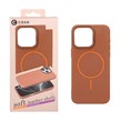 قاب اورجینال C Case طرح چرم MagSafe مدل Apple iPhone 15 Pro Max - قهوه ای (پک دار)