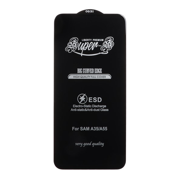 محافظ صفحه نمایش شیشه ای آنتی استاتیک Full Cover Super S 360 - ESD OG مدل Samsung Galaxy A35 / A55