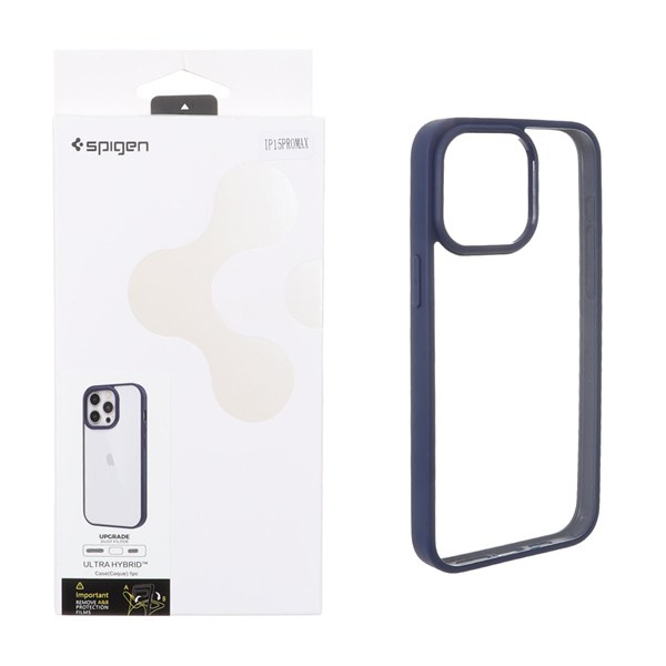 قاب اورجینال Spigen با توری اسپیکر فلزی Apple iPhone 15 Pro Max - سرمه ای (پک دار)