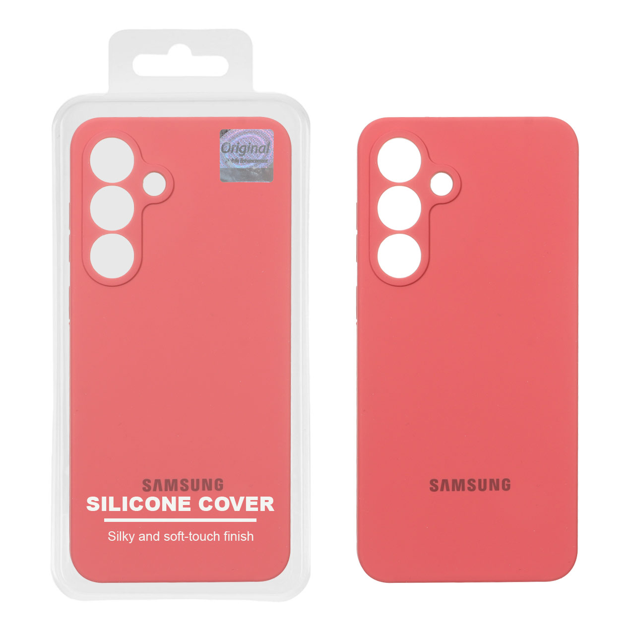 قاب سیلیکونی پاک کنی اورجینال Master Quality مدل Samsung Galaxy S25 FE - هلویی (پک دار)