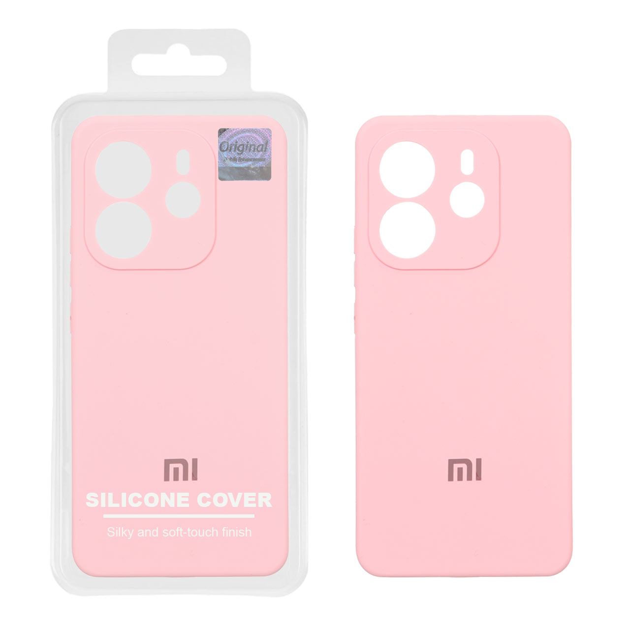 قاب سیلیکونی پاک کنی اورجینال Master Quality مدل Xiaomi Redmi Note 14 4G - صورتی (پک دار)