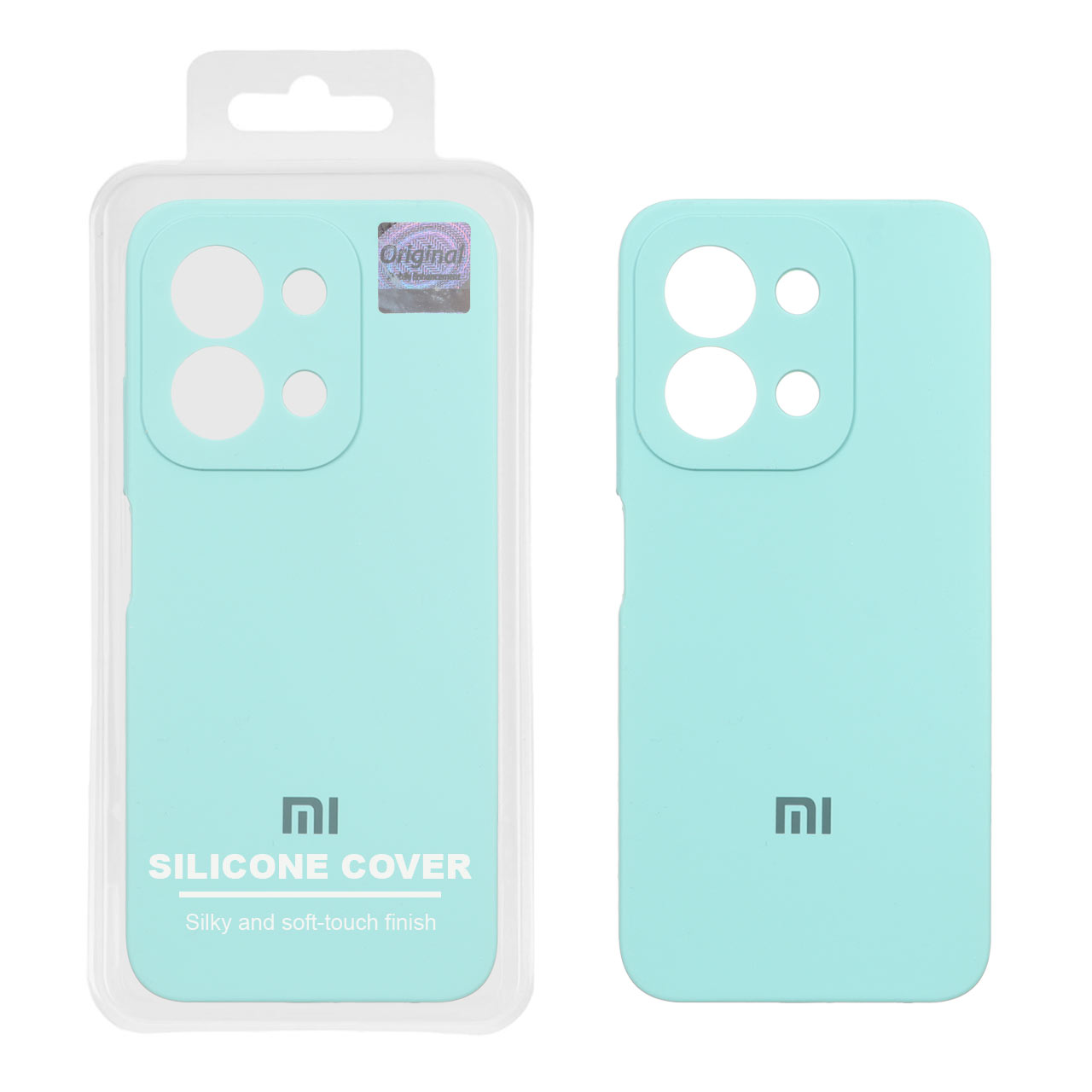 قاب سیلیکونی پاک کنی اورجینال Master Quality مدل Xiaomi Redmi 15C / Poco C85 - سبزآبی کد 1 (پک دار)