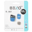فلش مموری BEXO USB2.0 مدل B-607 ظرفیت 64GB - آبی کاربنی (گارانتی داده پردازی آواتک)