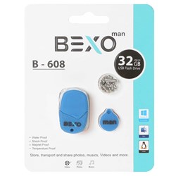 فلش مموری BEXO USB2.0 مدل B-608 ظرفیت 32GB - آبی کاربنی (گارانتی داده پردازی آواتک)